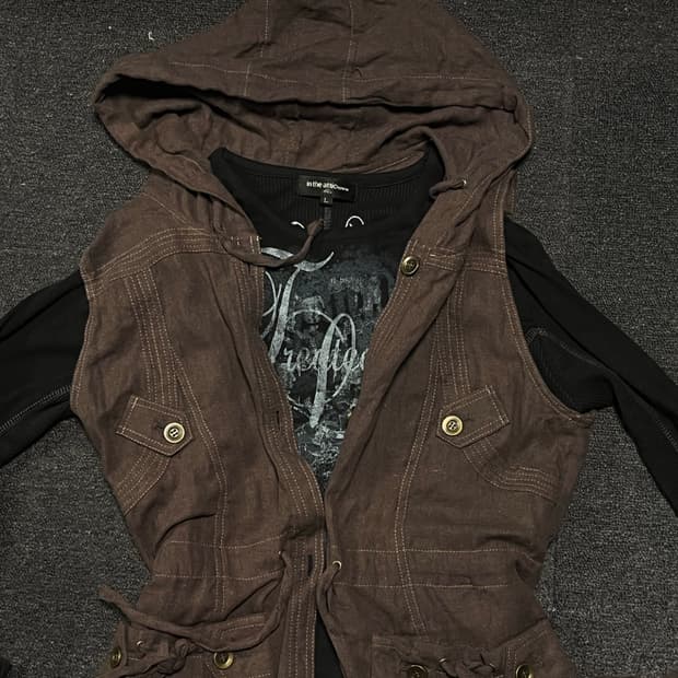 Dark Grunge-vest hoodie(Cargo)
