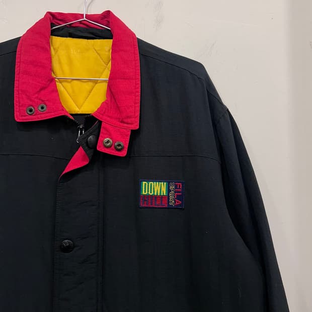 휠라 다운힐 올드스쿨 배색 헤비 나일론 점퍼
