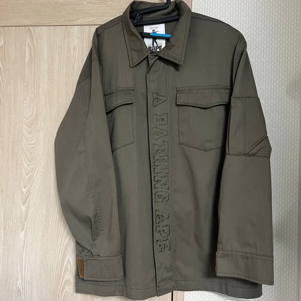 90s 올드 베이프 밀리터리 올리브 카키 셔츠 자켓 니고