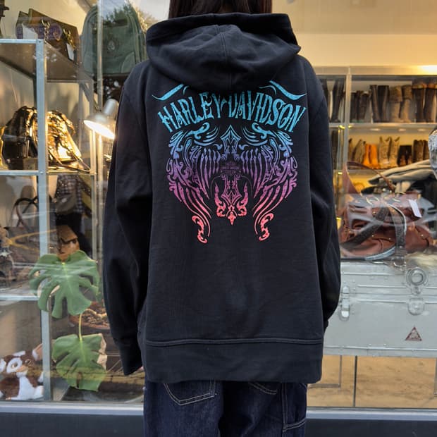 2011 2XL 할리 데이비슨 오버사이즈 레인보우 트라이벌 후드집업