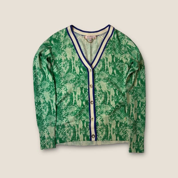 쥬씨꾸뛰르 스네이크 패턴 금장 가디건