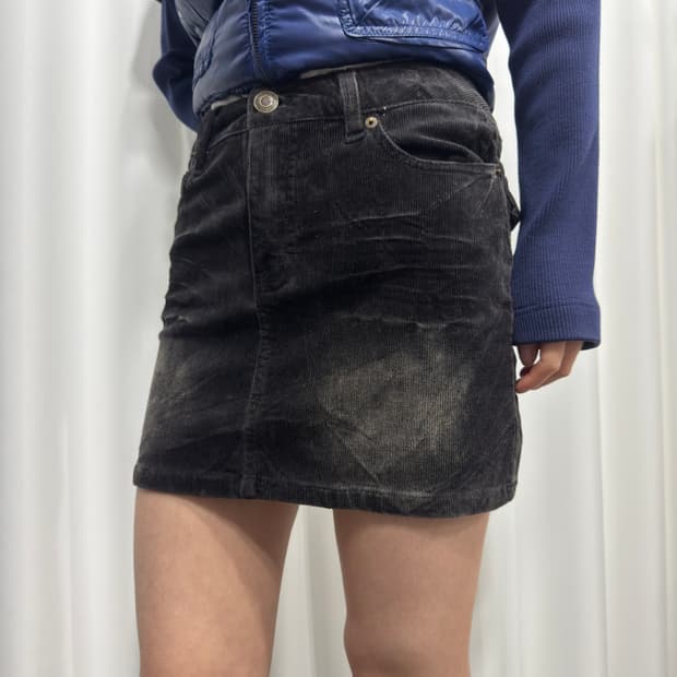 corduroy mini skirt