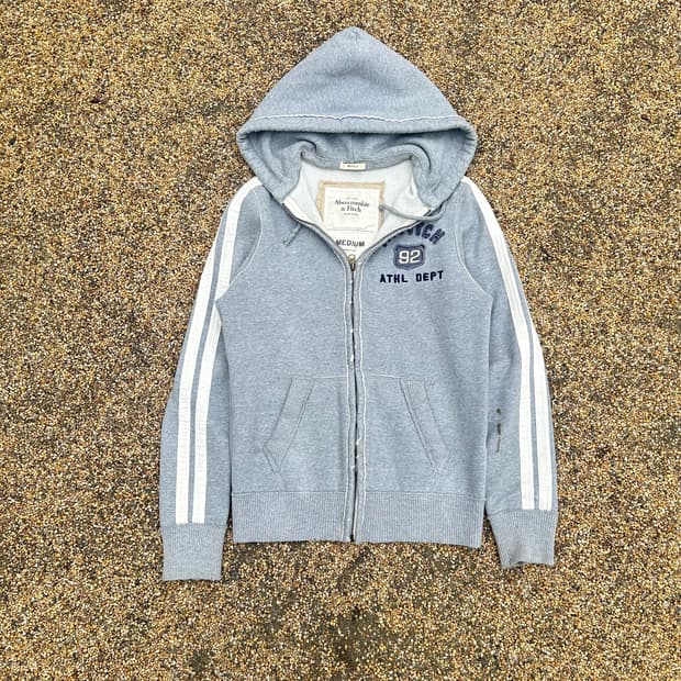아베크롬비(Abercrombie) 그레이 Y2K 사이드 라인 후드집업