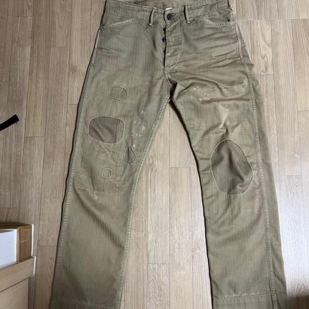 RRL 더블알엘 패치워크 리페어 헤링본 팬츠