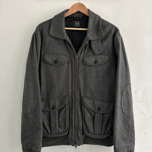 Armani Exchange 아르마니 익스체인지 그레이 울-캐시미어 혼방