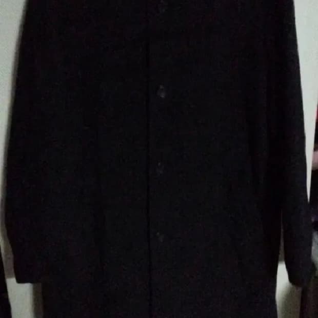 코모도 모직 롱코트 블랙 100