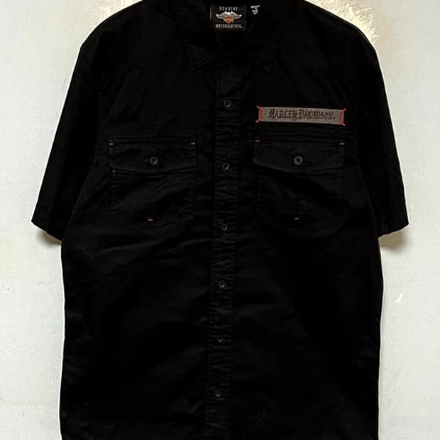 할리데이비슨 바이커 남자 반팔셔츠 블랙 백로고 매장정품 M 95-100