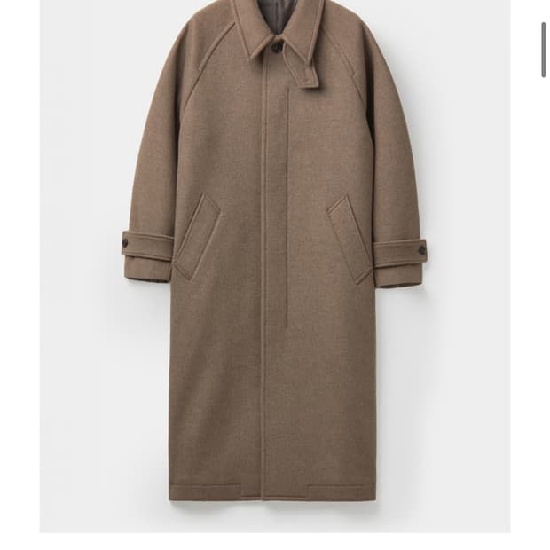 쿠어 우먼 캐시미어 블렌드 발마칸 멜란지모카 롱 코트