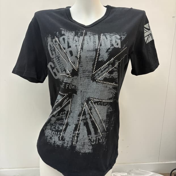 Y2K 스터드 포인트 반팔 티셔츠