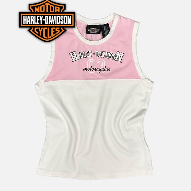 pink white logo sleeveless