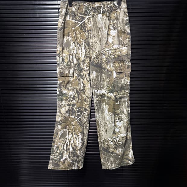 리얼트리 밀리터리 카모 워크 카고 팬츠 바지 S 27 갸루 고스 펑크 락