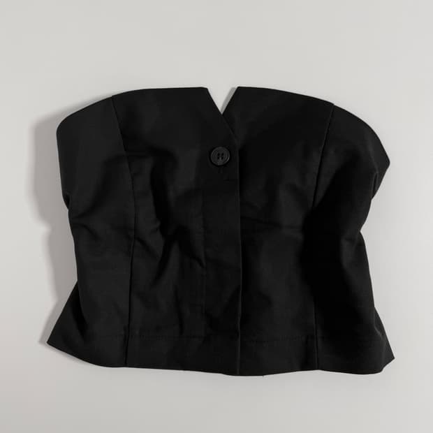 빈티지 긱시크 아카이브 블랙 탑 베스트 파우닝 큐빈 오공이