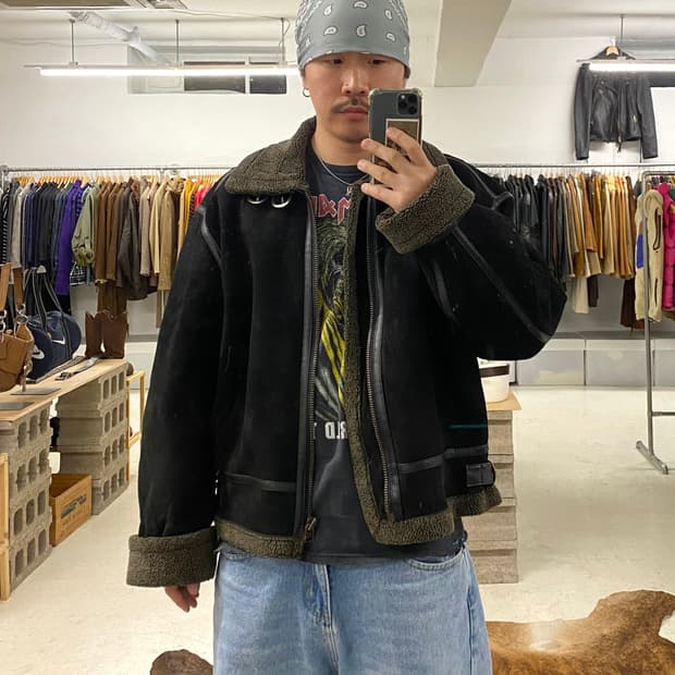 VTG suede shearling B-3 jacket 무스탕 시어링