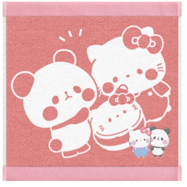 산리오 헬로키티 양면 수건 25cm