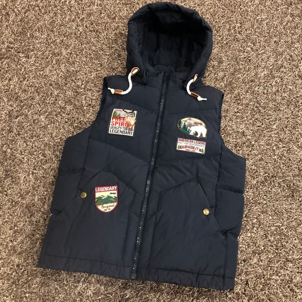 Jeep 지프 패치 덕다운 패딩 조끼