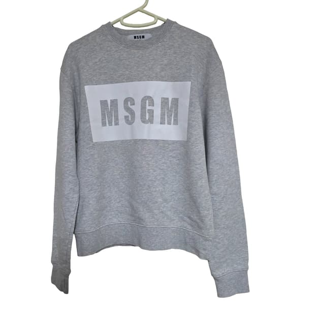 MSGM 그레이 빅로고 맨투맨 (M)