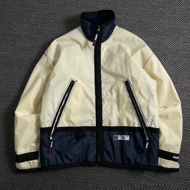 00s 타미힐피거 올드스쿨 빅로고 스티치 디테일 박시핏 점퍼o 4516