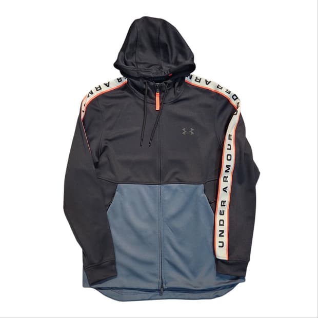 언더아머 블랙/블루 트레이닝 후드집업 (M)