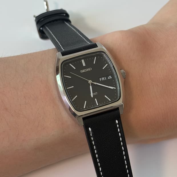 1990s Spirit Black Dial Square Quartz