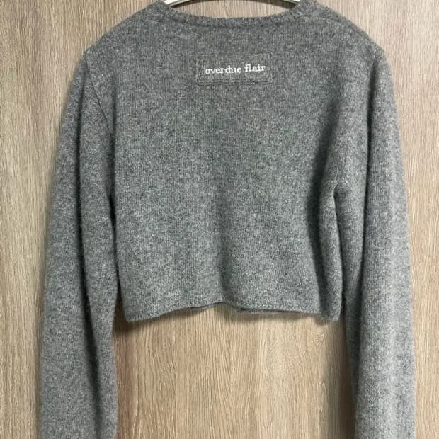 오버듀플레어 라쿤 미니 가디건 그레이 이시안 가디건