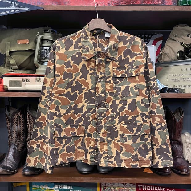 80s KMART 프로그 스킨 덕 헌터 카모 패턴 헌팅 초어 자켓