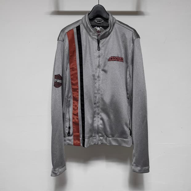 할리데이비슨 메탈릭 메쉬 바이커 자켓 S