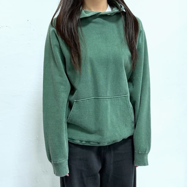 빈티지 후드티 그린