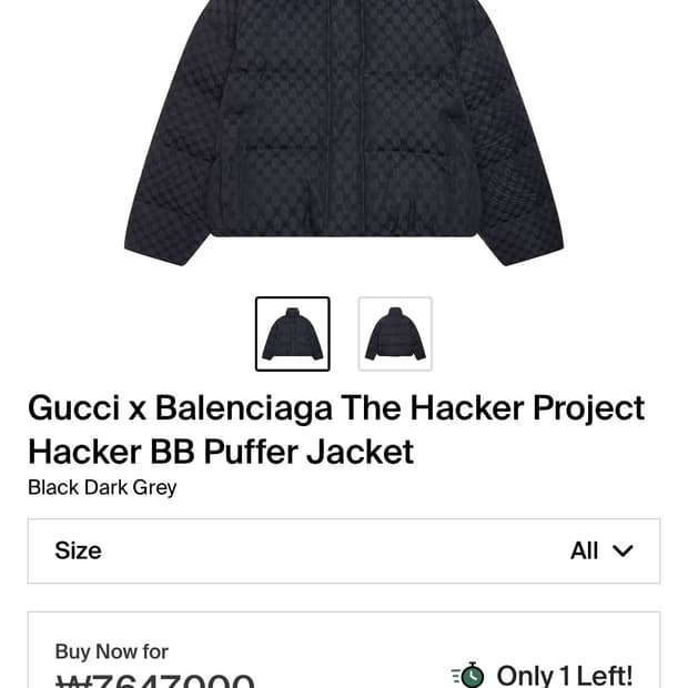 발렌시아가 구찌 해커 푸퍼