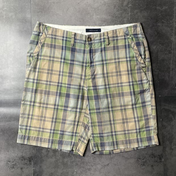 TOMMY HILFIGER 토미힐피거 체크 치노 하프팬츠 A01193