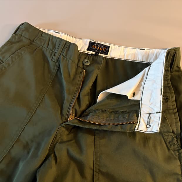 beams plus cotton pants (olive)