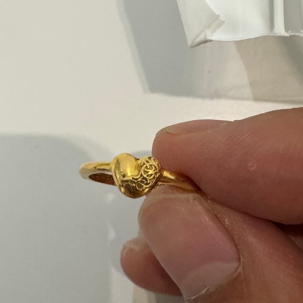 크롬하츠 22k 버블검링 하트 us5