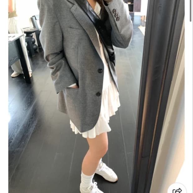 FOUNDERS 헤일리 울 자켓 차콜 새상품