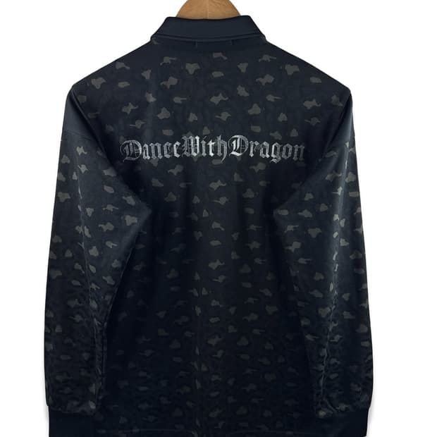 JPN 스컬버튼 레오파드 레터링 셔츠1815