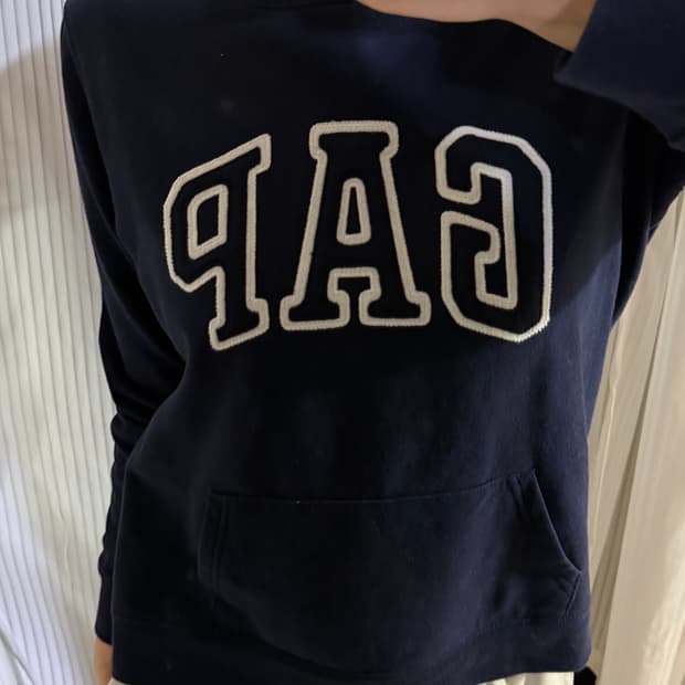 갭 네이비 후드티  m