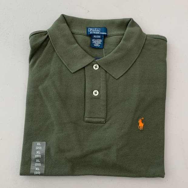 폴로 랄프로렌 보이즈 반팔 카라티 카키 XL(20)