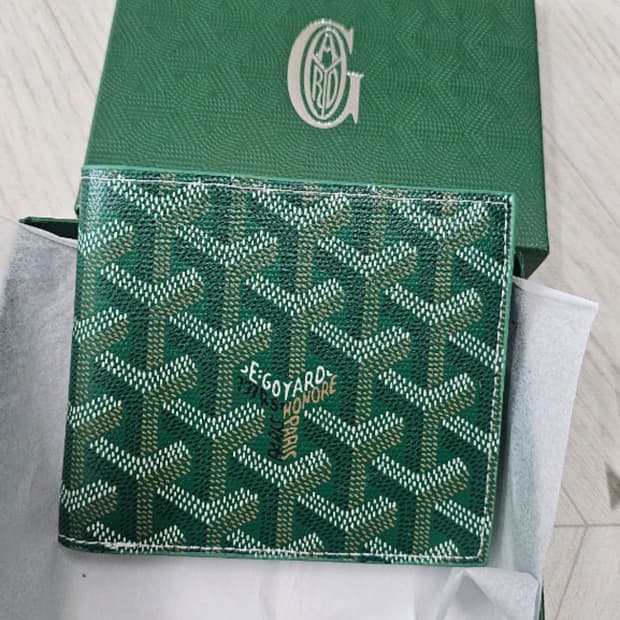 고야드 남성 반지갑 그린(새상품+풀박)
