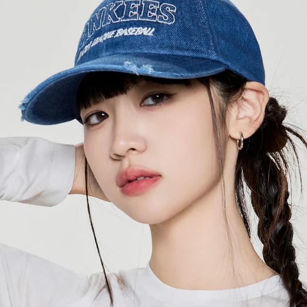 (새상품) MLB 데님 엠보 언스트럭쳐 볼캡 뉴욕 양키스