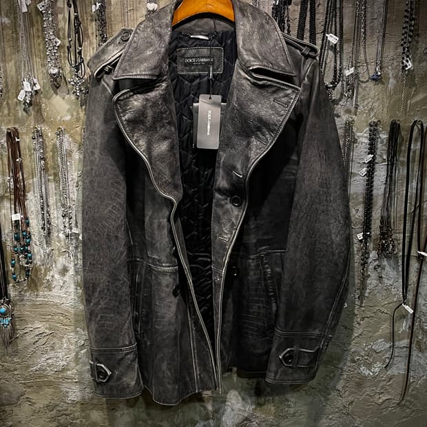 D&G aging leather jacket