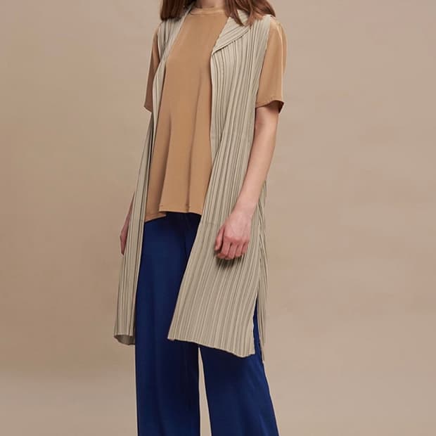 한섬 래트바이티 플리츠 가디건 프리사이즈