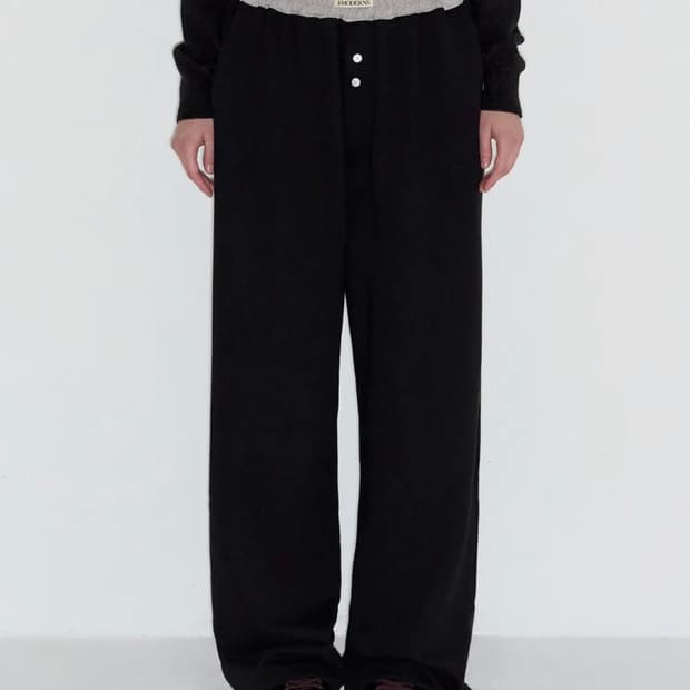 락케이크 레이어드 투웨이 조거 블랙