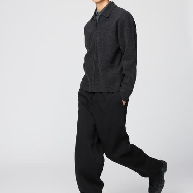 유니클로c 스웨트와이드팬츠 블랙 m