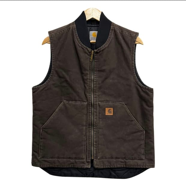 칼하트 워크베스트 다크브라운 조끼 C571