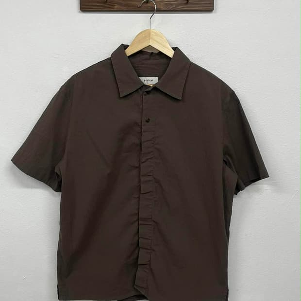 [100] 시스템 한섬 24ss 신형 시어서커 반팔 셔츠