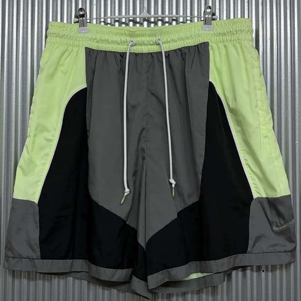 [3XL/100] 나이키 라임그린 컬러블록 메시 쇼츠 반바지 3.9