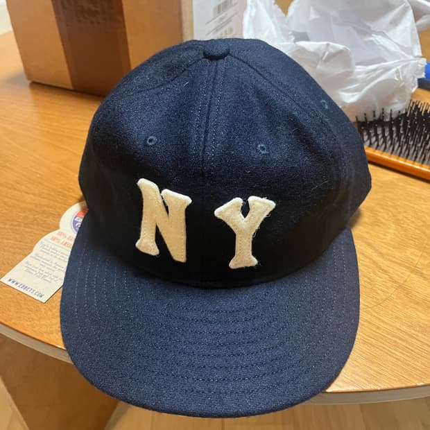 이벳필드US NY로고 베이스볼 울 볼캡 네이비