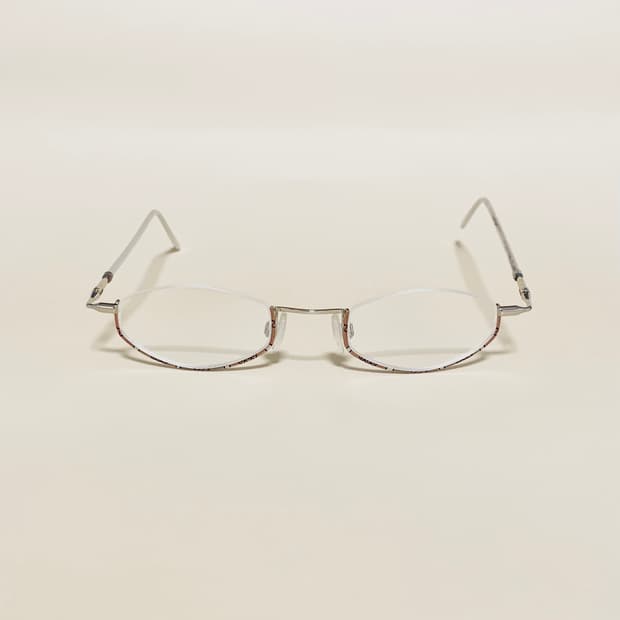 876 데드스탁 역반무테 안경 슬림 직사각 메탈 빈티지 남녀공용 가벼운 