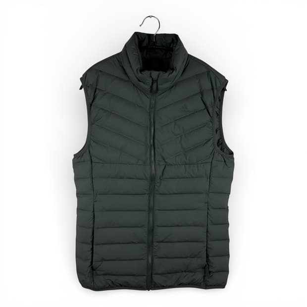 L) 아디다스 덕다운 경량 패딩 조끼 카키