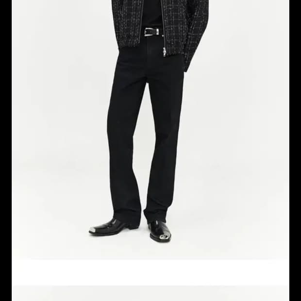 엘므드 아키라 플레어 데님 퓨어 블랙 46