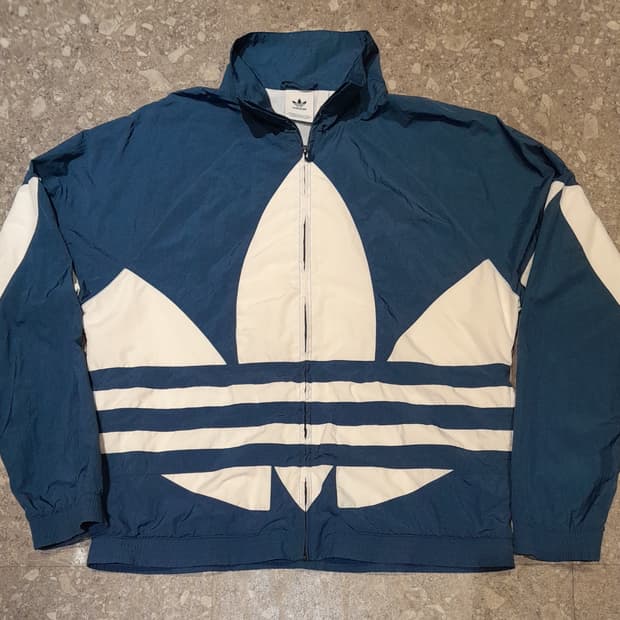💥아디다스 트레포일 윈드브레이커 바람막이 자켓 네이비 (XXL)