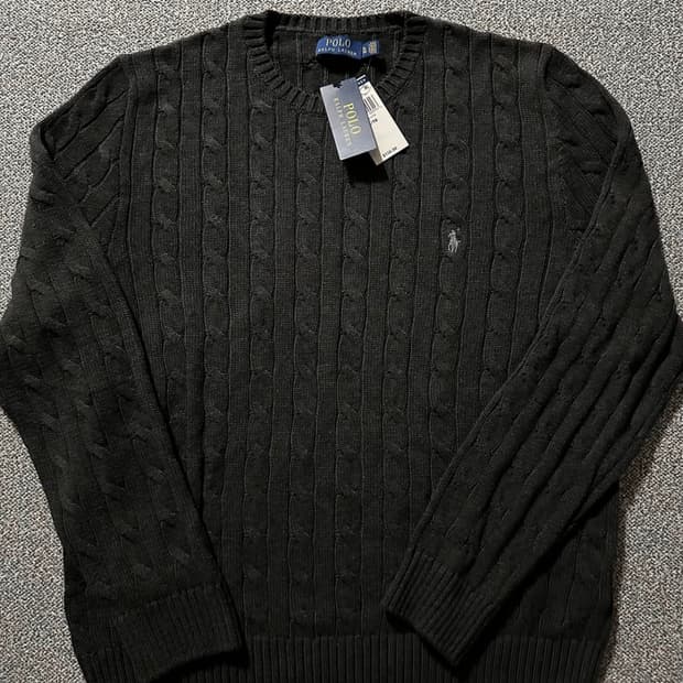 폴로랄프로렌 라운드넥 케이블 니트 XL